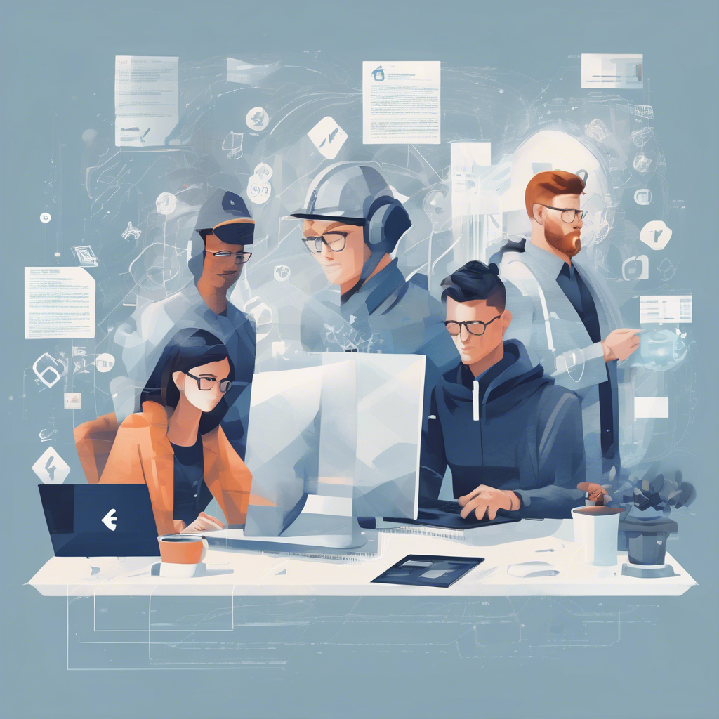 Team designing UX/UI with sketches and laptop