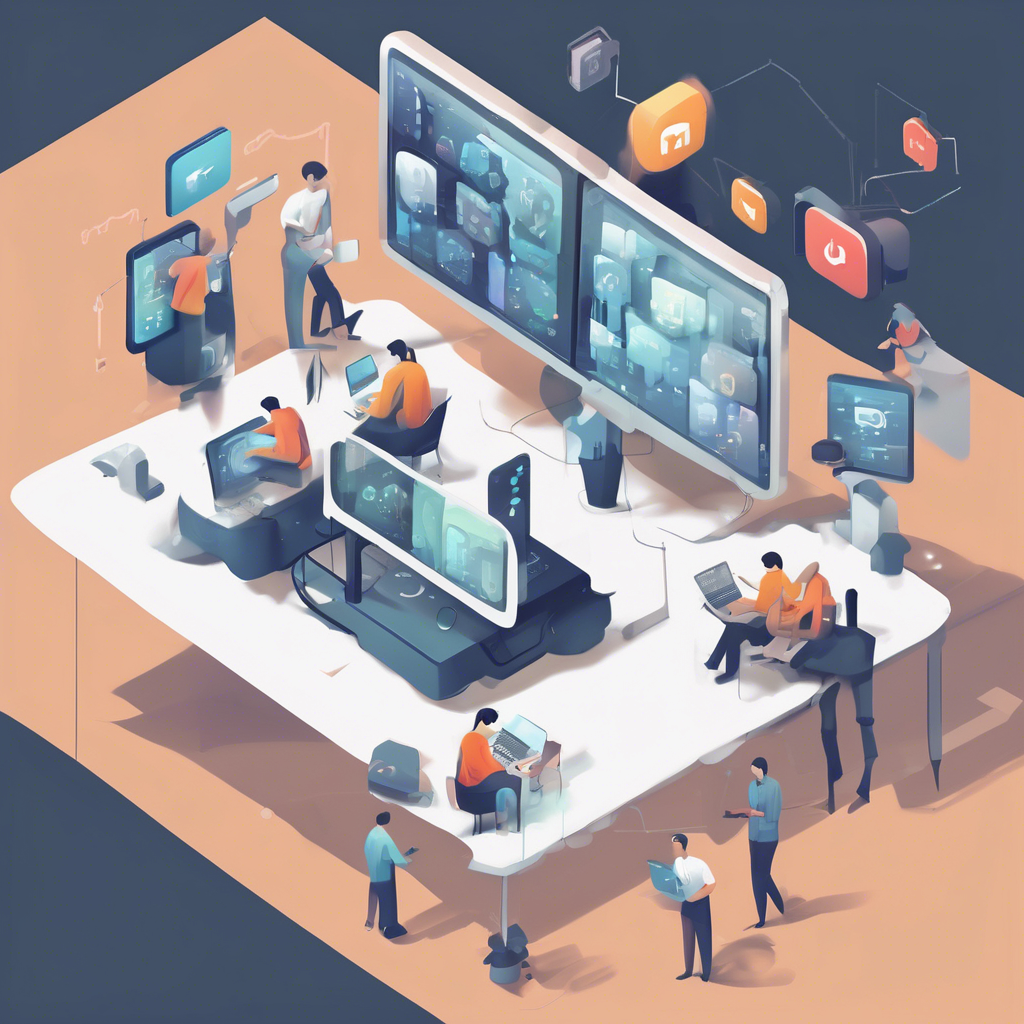Team designing UX/UI with sketches and laptop